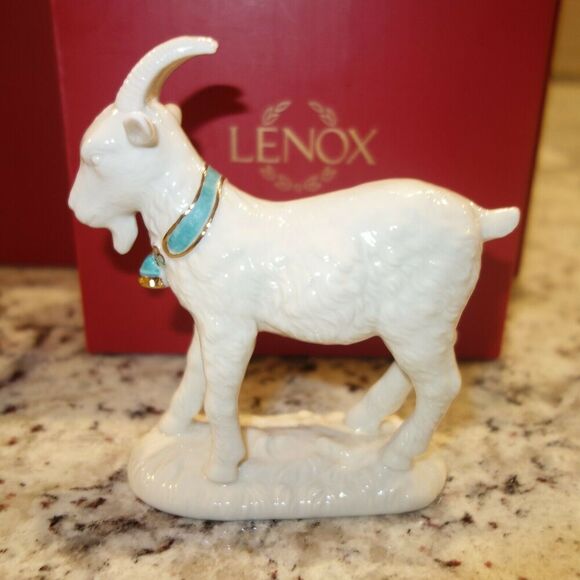 NEW Lenox First Blessing Nativity Goat Porcelain Figurine In Box W/ COA - Picture 6 of 11